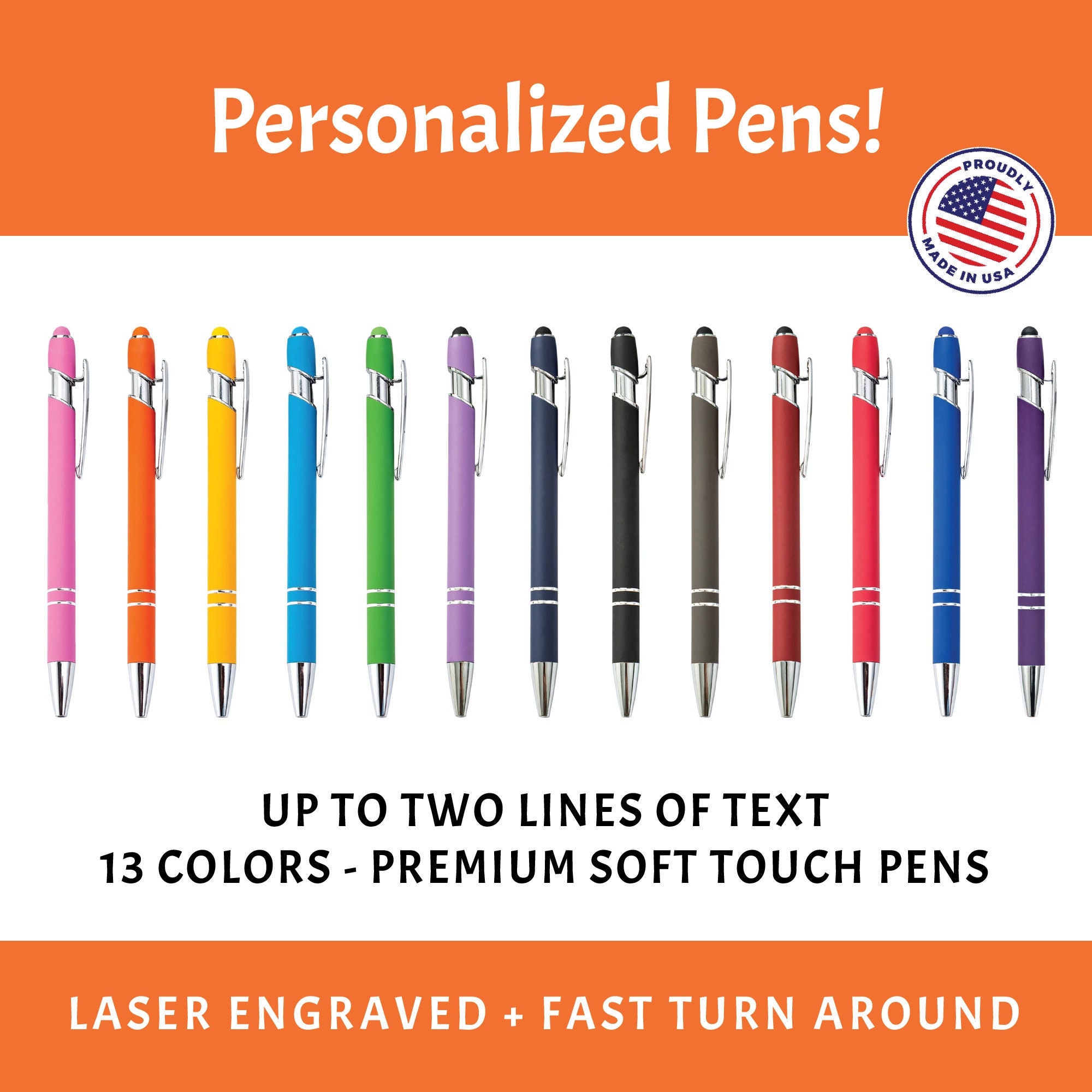 Custom Rose Gold Pens, Personalized Business Pens, Bulk Custom Pens,  Promotional Pens, Customized Ballpoint Pens 
