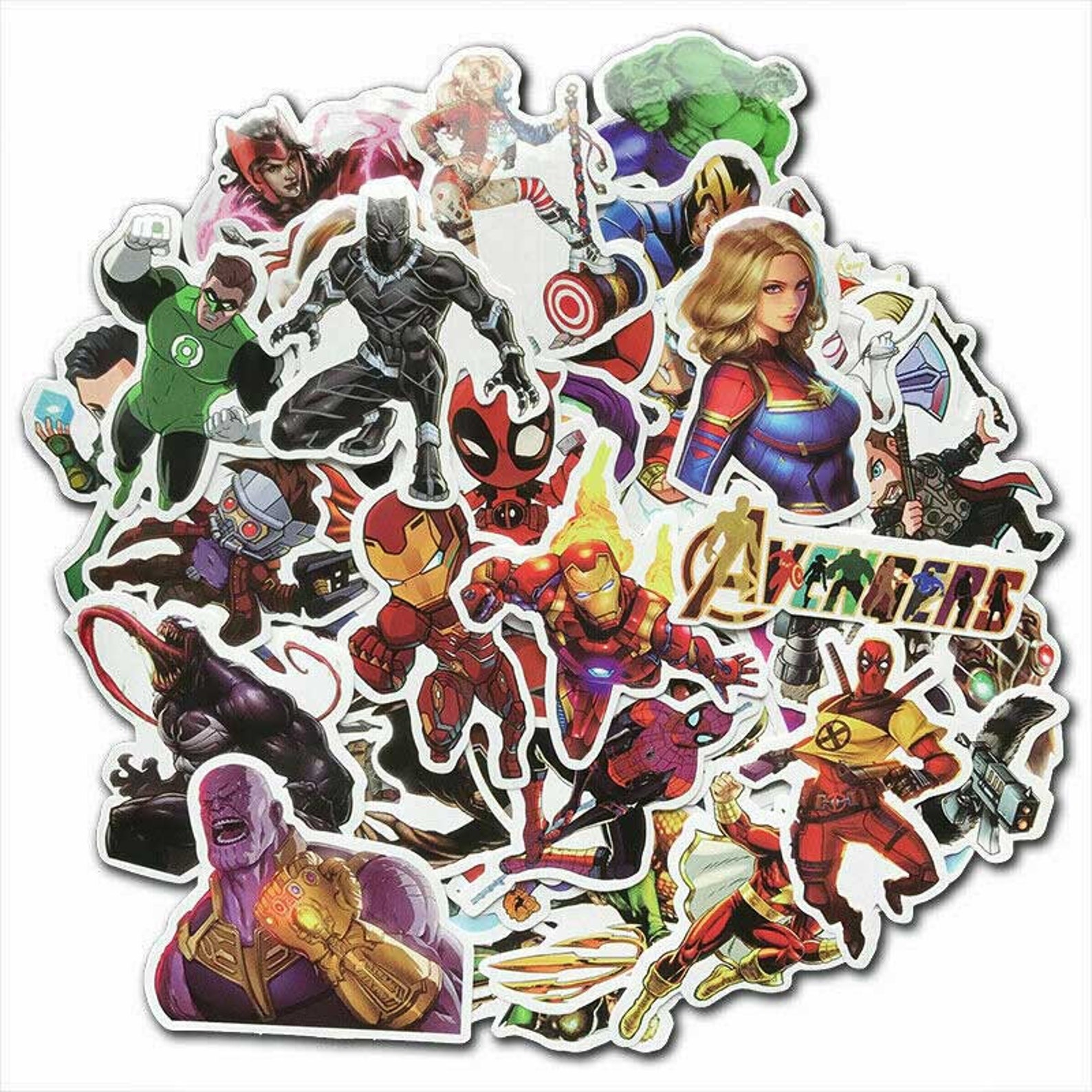SUPERHERO Stickers Set C DC COMICS CharactersBatman Etsy