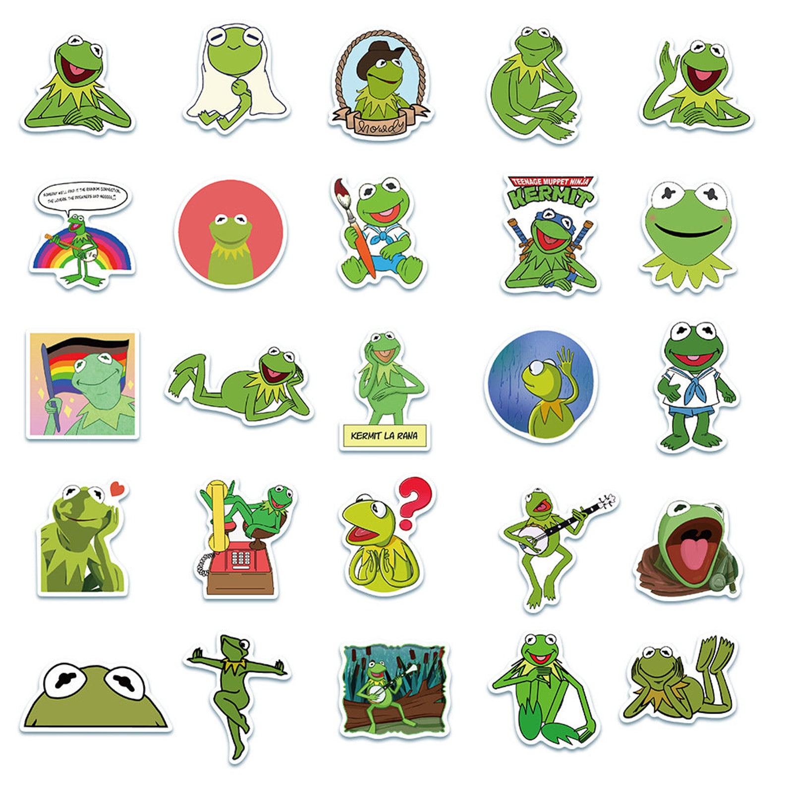 KERMIT the FROG Stickers Laptop Vinyl Waterproof Decals | Etsy