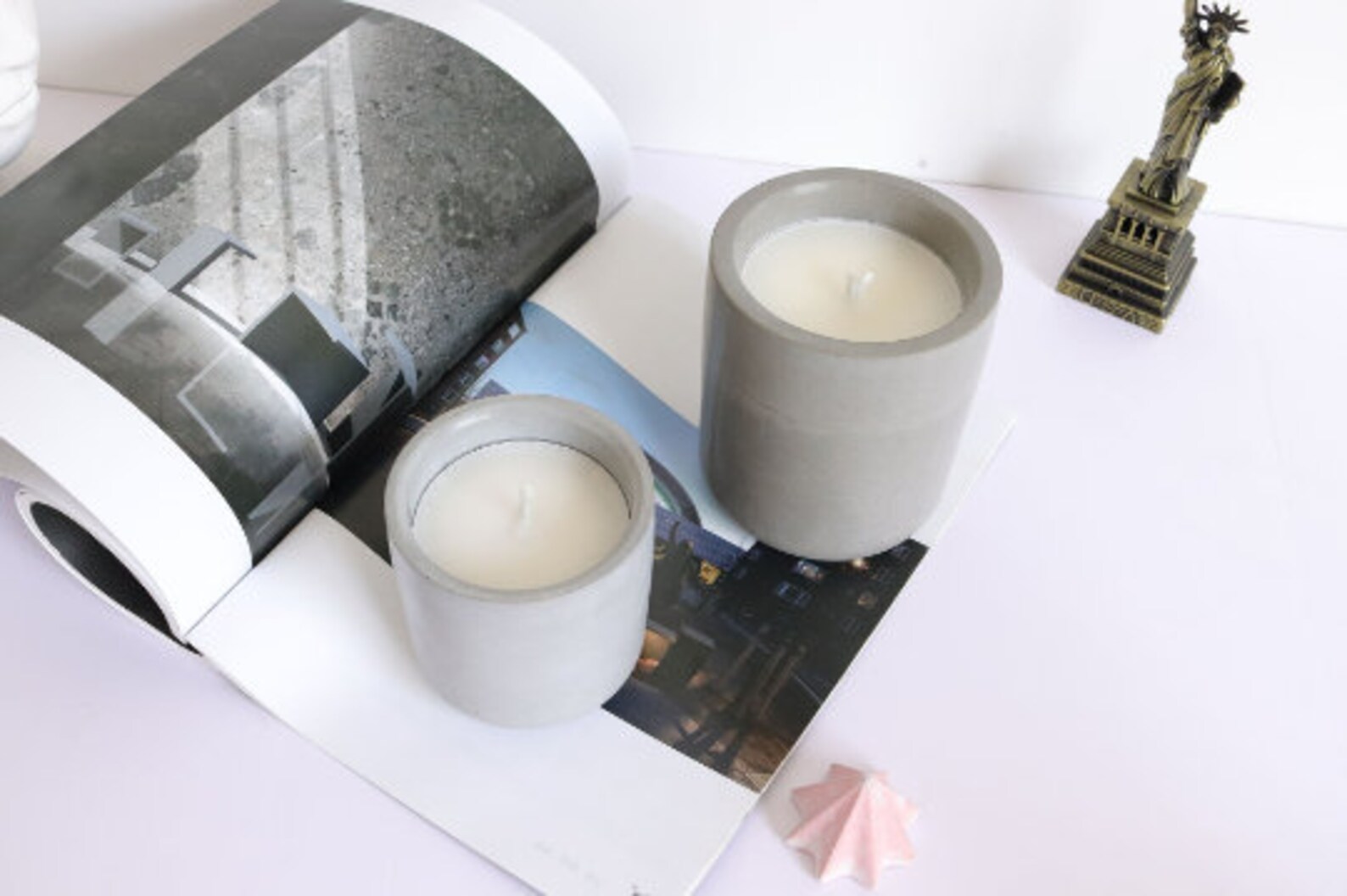 Concrete Candle Vessel Molds With Lid DIY Molds for Concrete Etsy