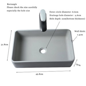 Circular Concrete sink silicone mold bathroom square sink pot mold home decoration cement washbasin mold various designs Basin Molds 50*32*12cm rectangle