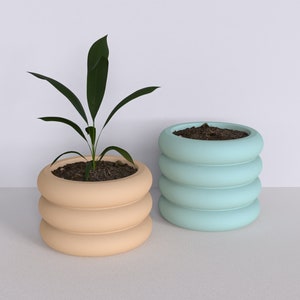 Ciment Béton Moules Silicone Fleur Pot Moules Jardin Pot Moules Bureau Pot Moules cercles Conception Pilier Pot Moules