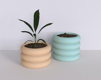 Cement Concrete Molds Silicone Flower Pot Molds Garden Pot Molds Desk Pot Molds circles Design Pillar Pot Molds