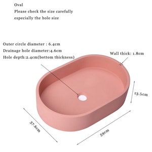 Circular Concrete sink silicone mold bathroom square sink pot mold home decoration cement washbasin mold various designs Basin Molds oval