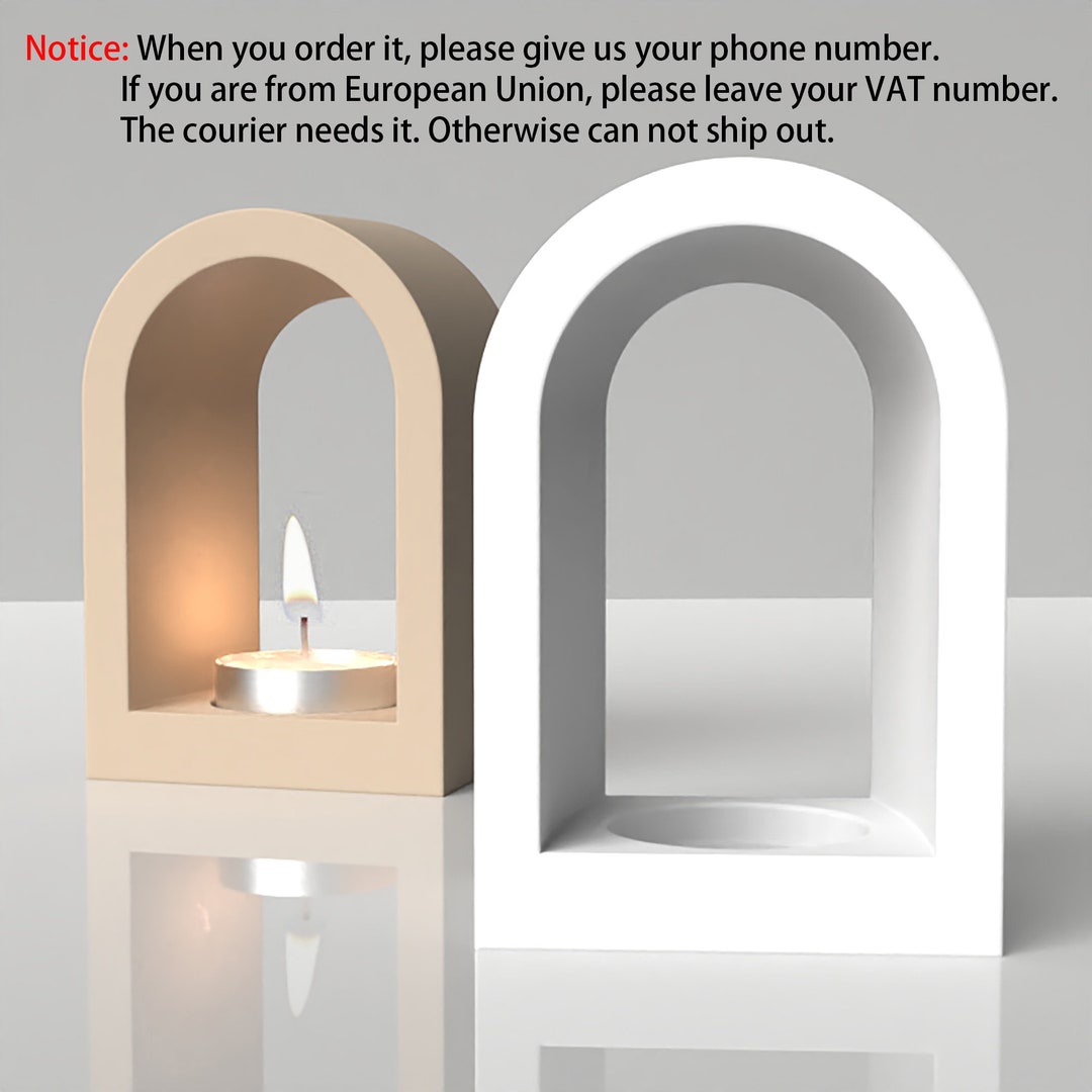 Creative Cement Candlestick Silicone Mold Desktop Decoration