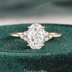 2.0ct Oval Cut Lab Grown Diamond Engagement Ring Yellow Gold IGI Certified Diamond Ring Promise Ring Anniversary Ring For Women Wedding Ring