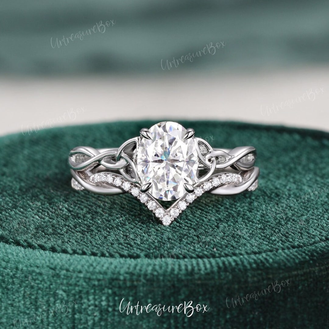 Rings Near Me Trinity Knot Engagement Ring With Mm Round
