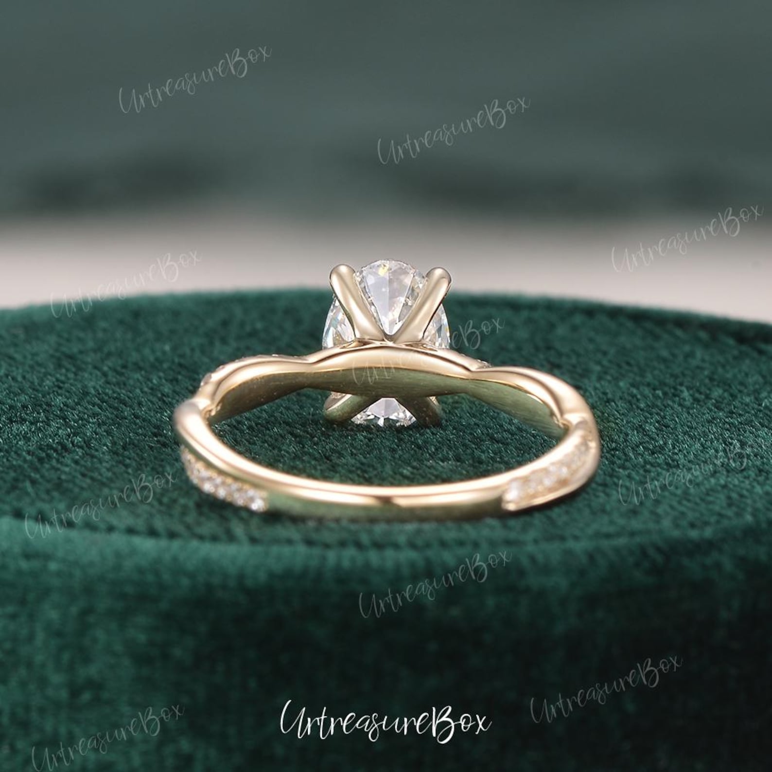 1.0ct Oval Cut Lab Grown Diamond Engagement Ring IGI Certified Diamond ...