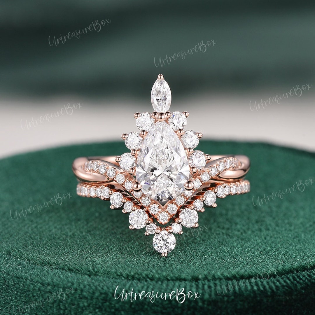 1.0ctw Lab Grown Diamond Engagement Ring IGI Pear Shaped Diamond ...