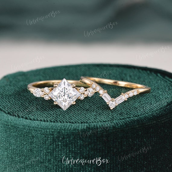 Fedine Fidanzamento Coppia 2 Pezzi/Set Elegante Anello Promessa Con Zircone Rotondo, Gioiello Di Anelli Fidanzamento In Argento - Foto 3