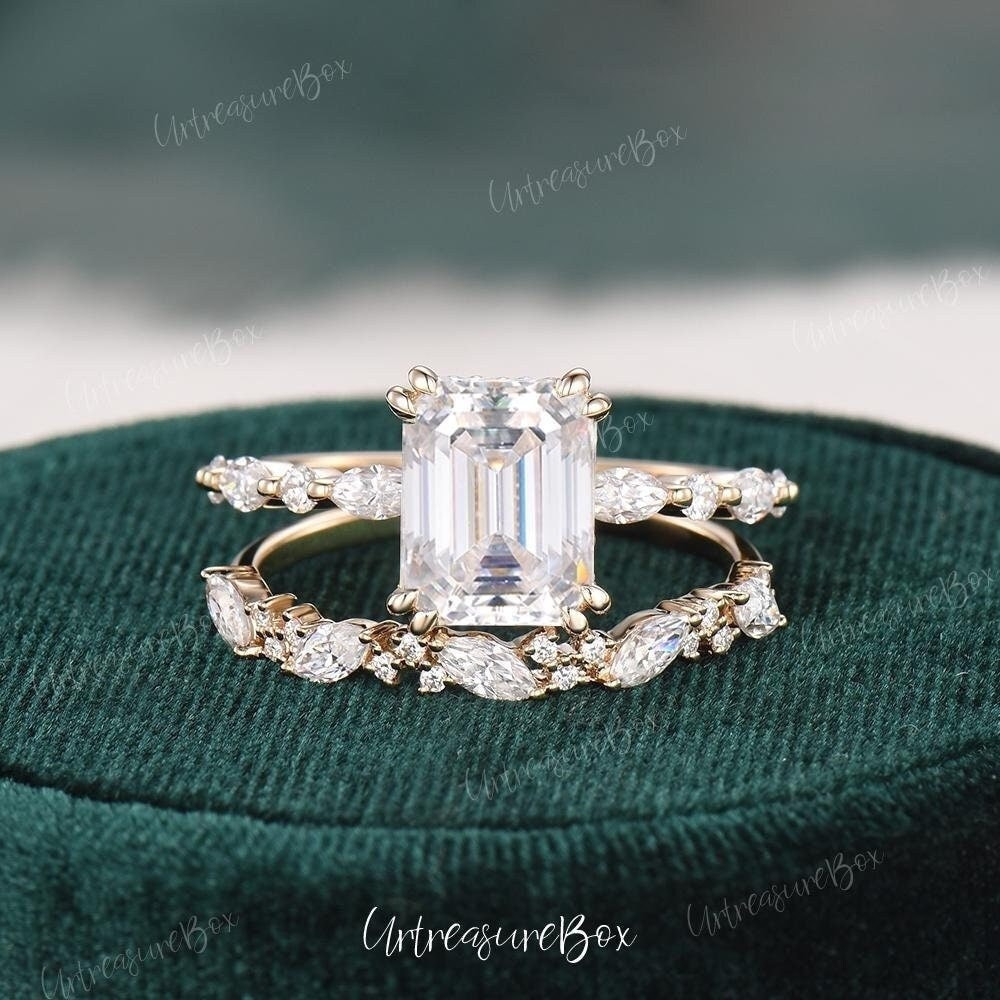 Bague Solitaire Vintage 1ct Forme Marquise - Zircone/Moissanite - Argent Sterling Taille 10 - Neuf