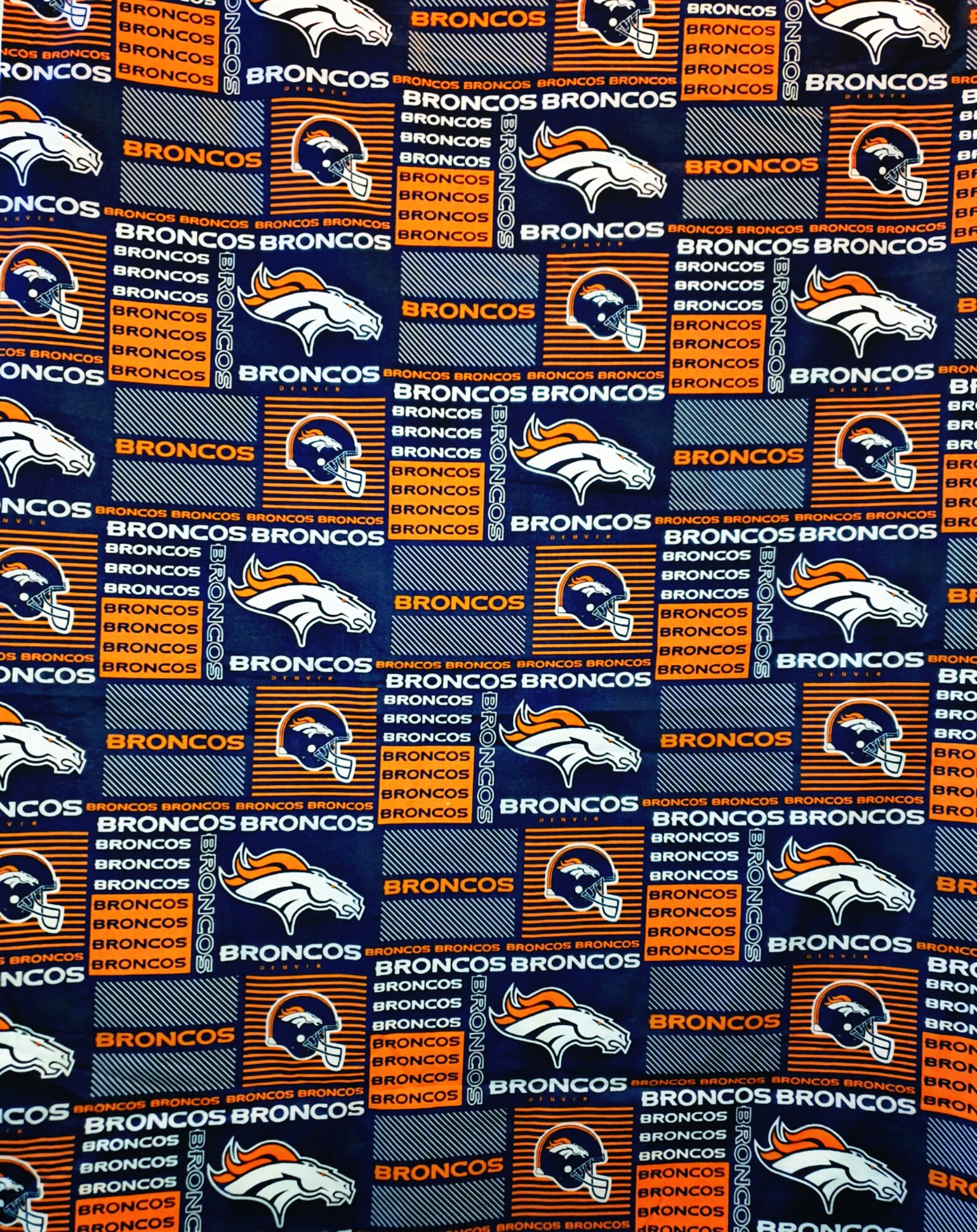 Denver Broncos NFL Fabric by the yard Etsy