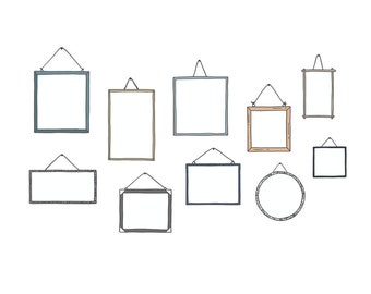 Clipart de cadre photo • 10 images numériques dessinées à la main • png, griffonnages, cadres photo, photos