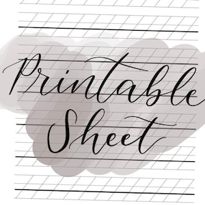 Fiches pratiques de calligraphie moderne - PDF imprimable