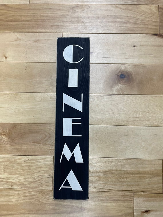 Cinema  -  Vintage Style Wooden Sign | for home/bedroom/living room/lounge