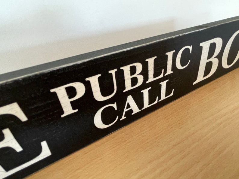 First Call Box Sign Police Public Call Box - Vintage Style Wooden Sign | TV - Etsy UK