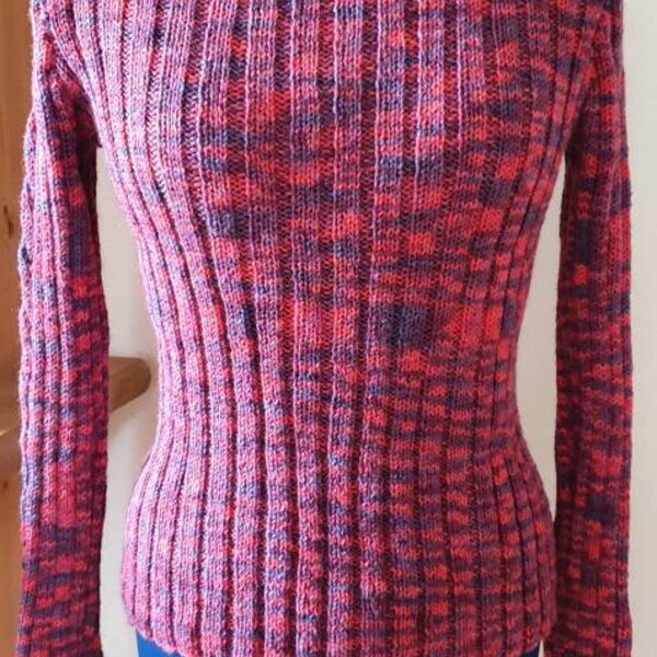 Opal Rollneck Knit Stripe Sweater Cobalt Combo
