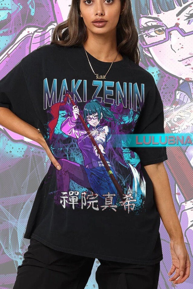 Jujutsu Kaisen, Maki Zenin Tshirt, Maki New Style, Maki fight Mode, T…