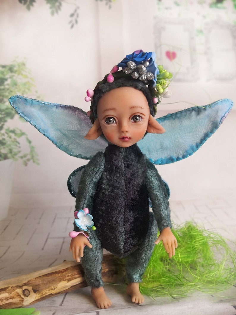 OOAK Collectable Teddy Doll 6.69 inchesTeddy Doll fairy.Soft | Etsy