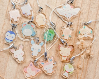Cute Pokemon Friends Mini Acrylic Phone Strap