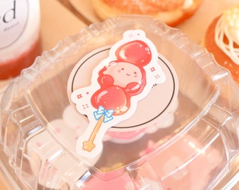 Kirby Tanghulu Clear Vinyl Sticker