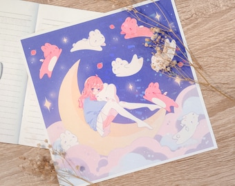 Impresión holográfica del conejito lunar