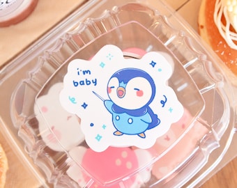 I'm Baby Piplup Clear Vinyl Sticker