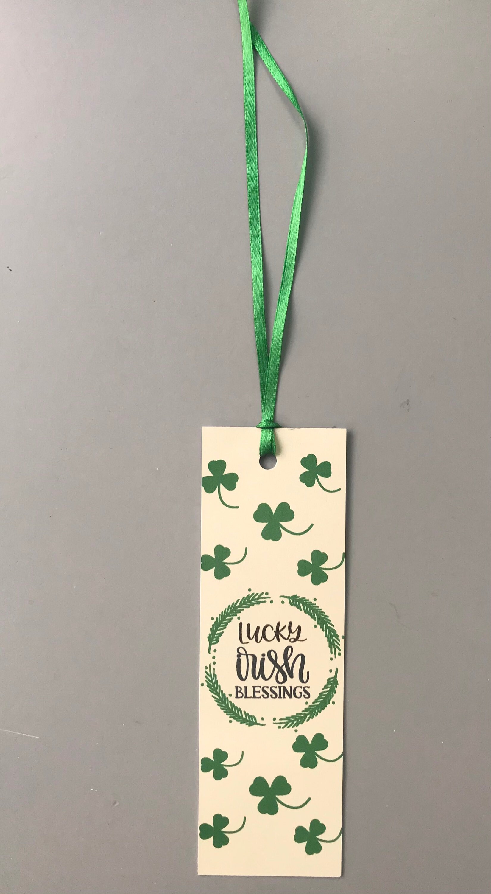 Irish Blessings Printed Bookmark With Green Satin Ribbon | Etsy UK