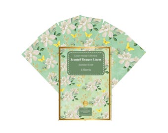 6 x Scented Drawer Liners Jasmine Fragrance