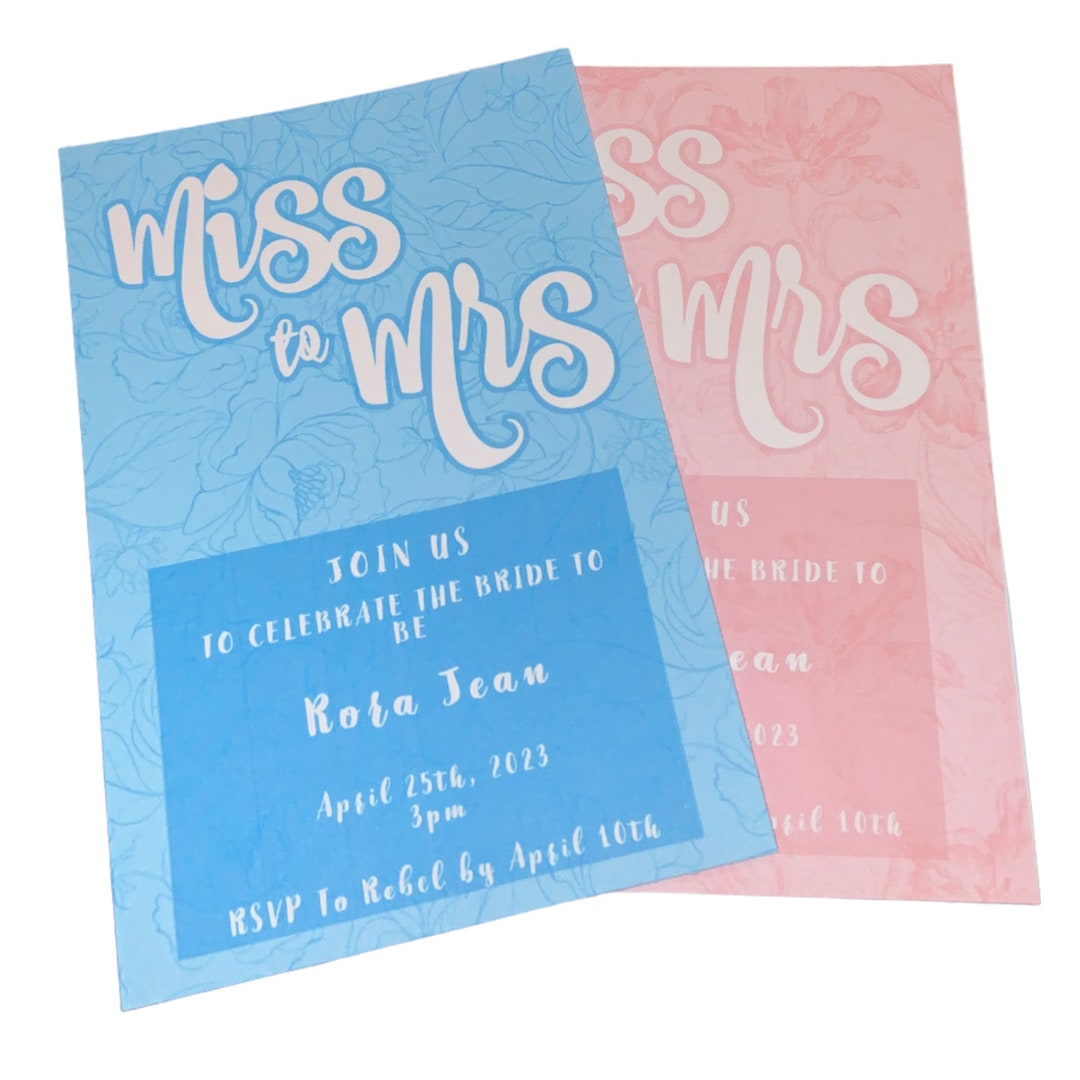 Custom Bridal Shower Invitations Etsy