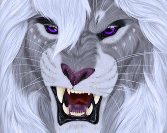 Headshot Commission Digital Art Furry Anthro RPF PBF Animal Head