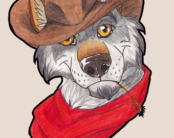 Headshot Commission arte tradicional Furry Anthro RPF PBF Animal Head Semirelistic