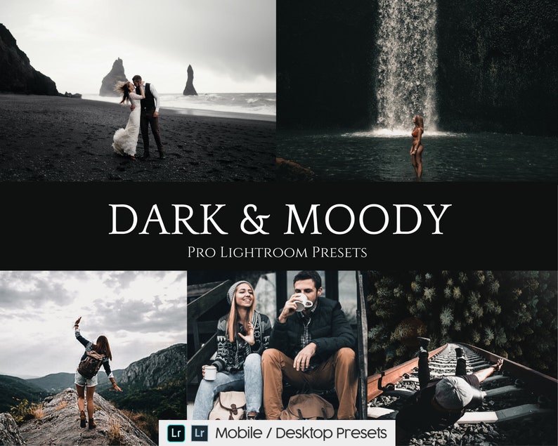 10 Dark and Moody Mobile Lightroom Presets Desktop Presets Instagram Presets Lifestyle Presets iPhone Presets Blogger Presets image 1