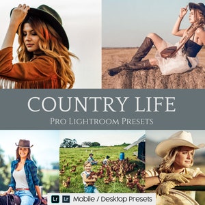 10 Country Life Mobile Lightroom Presets -  Desktop Presets - Instagram Presets - Lifestyle Presets - iPhone Presets - Blogger Presets