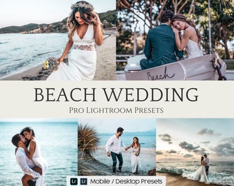 10 Beach Wedding Mobile Lightroom Presets -  Desktop Presets - Instagram Presets - Lifestyle Presets - iPhone Presets - Wedding Presets