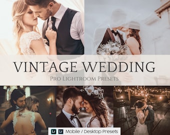 10 Vintage Wedding Mobile Lightroom Presets -  Desktop Presets - Instagram Presets - Lifestyle Presets - iPhone Presets - Blogger Presets