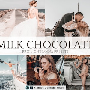 10 Milk Chocolate Mobile Lightroom Presets -  Desktop Presets - Instagram Presets - Lifestyle Presets - iPhone Presets - Blogger Presets