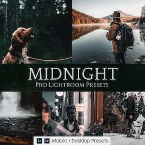 10 Dark and Moody Mobile Lightroom Presets -  Desktop Presets - Instagram Presets - Set of 10 Presets - iPhone Presets - Blogger Presets