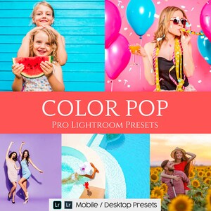 10 Color Pop Mobile Lightroom Presets -  Desktop Presets - Instagram Presets - Lifestyle Presets - iPhone Presets - Blogger Travel Presets