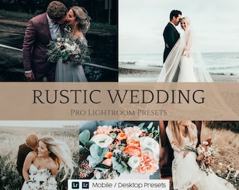 10 Rustic Wedding Mobile Lightroom Presets -  Desktop Presets - Instagram Presets - Lifestyle Presets - iPhone Presets - Wedding Presets