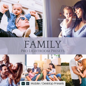 10 Family Mobile Lightroom Presets -  Desktop Presets - Instagram Presets - Lifestyle Presets - iPhone Presets - Blogger Lightroom Presets