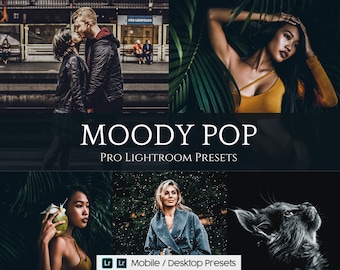 10 Dark and Moody Mobile Lightroom Presets -  Desktop Presets - Instagram Presets - Lifestyle Presets - iPhone Presets - Blogger Presets
