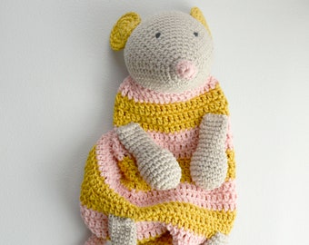 MOUSE ATTACHMENT BLANKET pattern or doudou doll for babies