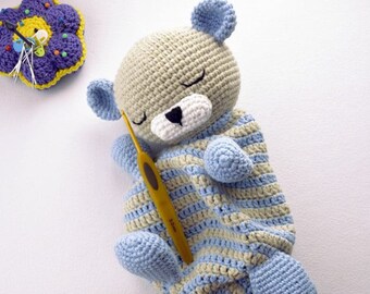 AMIGURUMI BEAR attachment blanket | Spanish language pattern | crochet doll | DOUDOU doll knitting guide