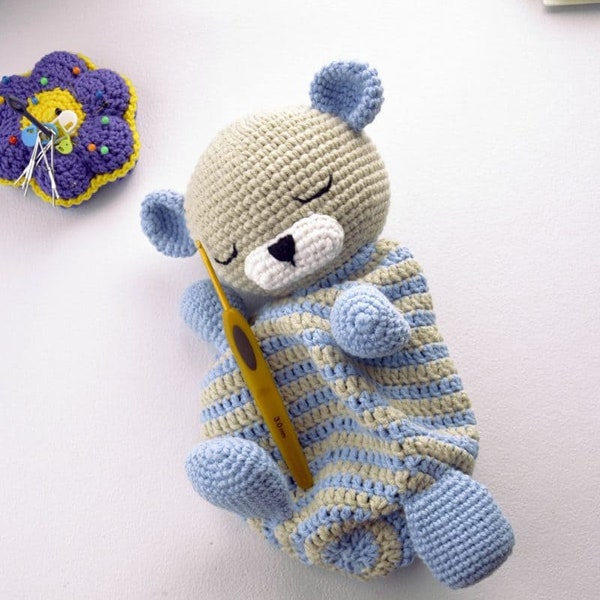 Couverture de fixation AMIGURUMI BEAR | Modèle de langue espagnole | poupée au crochet | Guide tricot poupée DOUDOU