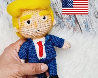 DONALD TRUMP AMIGURUMI | english language | crochet pattern pdf | pattern guide to crochet a Donald Trump amigurumi doll