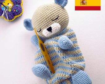 AMIGURUMI BEAR Cuddle Blanket | Pattern in Spanish | Crochet Doll | DOUDOU Doll Knitting Guide
