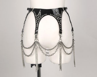 Belt SUSPENDERS LUSTER dark vinyl
