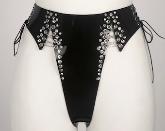 Dark vinyl panties WITCH