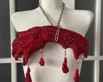 3D printed bra MELTED HAND red